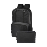 Mochila poliéster reciclado PC bolsa de cintura amovível 15'' cor preto terceira vista