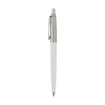 Caneta reciclada elegante, recarga tinta azul Parker Jotter cor branco vista lateral