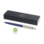 Caneta reciclada elegante, recarga tinta azul Parker Jotter cor azul-marinho