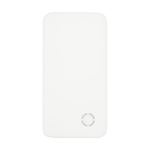 Powerbank leve e fino com duas portas de carga 4000 mAh cor branco segunda vista frontal