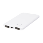 Powerbank leve e fino com duas portas de carga 4000 mAh cor branco