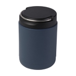 Lancheira térmica de aço inox reciclado com pega 500ml cor azul-escuro