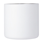 Caneca de aço reciclado, isolamento, asa de madeira 360ml cor branco segunda vista frontal