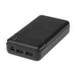 Powerbank de material reciclado de longa duração 20 000 mAh cor preto