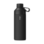 Garrafa térmica, aço/plástico reciclado 1L Ocean Bottle cor preto