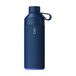 Garrafa térmica, aço/plástico reciclado 1L Ocean Bottle cor azul-marinho