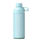 Garrafa térmica, aço/plástico reciclado 1L Ocean Bottle cor azul-claro