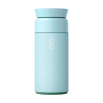 Termos de aço inoxidável/plástico reciclado 350ml Ocean Bottle cor azul pastel