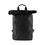 Mochila roll-top para portátil com fecho de correr refletor cor preto segunda vista