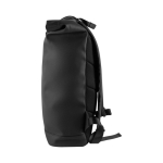 Mochila roll-top para portátil com fecho de correr refletor cor preto quarta vista