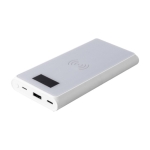 Powerbank plástico reciclado 10 000 mAh, carga sem fios 5 W cor branco segunda vista