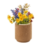 Mini vaso de cortiça e sementes de flores silvestres para plantar cor castanho primeira vista