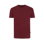 T-shirt mix de algodão reciclado e orgânico casual fit, 180 g/m2, Iqoniq cor bordeaux