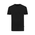 T-shirt mix de algodão reciclado e orgânico casual fit, 180 g/m2, Iqoniq cor preto