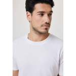 T-shirt mix de algodão reciclado e orgânico casual fit, 180 g/m2, Iqoniq cor branco