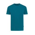 T-shirt mix de algodão reciclado e orgânico casual fit, 180 g/m2, Iqoniq cor turquesa