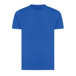 T-shirt mix de algodão reciclado e orgânico casual fit, 180 g/m2, Iqoniq cor azul real