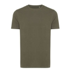 T-shirt mix de algodão reciclado e orgânico casual fit, 180 g/m2, Iqoniq cor caqui