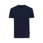 T-shirt mix de algodão reciclado e orgânico casual fit, 180 g/m2, Iqoniq cor azul-marinho