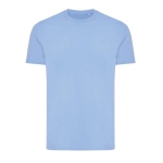 T-shirt mix de algodão reciclado e orgânico casual fit, 180 g/m2, Iqoniq cor azul pastel