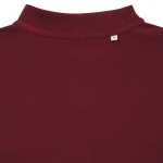 Polo piqué corte regular algodão ecológico, 220 g/m2, Iqoniq Yosemite cor bordeaux quinta vista