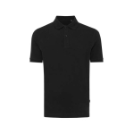 Polo piqué corte regular algodão ecológico, 220 g/m2, Iqoniq Yosemite cor preto