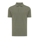 Polo piqué corte regular algodão ecológico, 220 g/m2, Iqoniq Yosemite cor verde militar