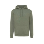 Sweatshirt suave não tingida algodão ecológico 340 g/m2 Iqoniq Torres cor verde mesclado