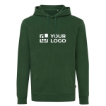 Sweatshirt de algodão reciclado e orgânico slim fit, 340 g/m2, Iqoniq cor verde-escuro segunda vista