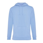 Sweatshirt de algodão reciclado e orgânico slim fit, 340 g/m2, Iqoniq cor azul pastel