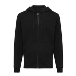 Sweatshirt com fecho de correr de algodão eco slim fit 340 g/m2 Iqoniq cor preto