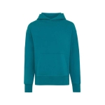 Sweatshirt em algodão eco regular fit 340 g/m2, Iqoniq cor turquesa