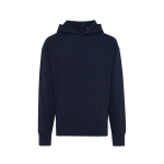 Sweatshirt em algodão eco regular fit 340 g/m2, Iqoniq cor azul-marinho terceira vista