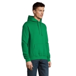 Sweatshirt com logótipo em felpa grossa com capuz 320 g/m2 SOL'S Slam cor verde vista fotografia oitava vista