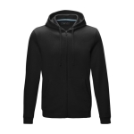 Sweatshirt algodão orgânico GOTS para homem 280 g/m2 Elevate NXT cor preto segunda vista frontal