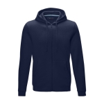 Sweatshirt algodão orgânico GOTS para homem 280 g/m2 Elevate NXT cor azul-marinho segunda vista frontal