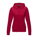 Sweatshirt algodão orgânico GOTS para mulher 280 g/m2 Elevate NXT cor vermelho segunda vista frontal