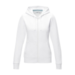 Sweatshirt algodão orgânico GOTS para mulher 280 g/m2 Elevate NXT cor branco segunda vista frontal