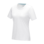 T-shirt promocional mulher algodão orgânico GOTS 160 g/m2 Elevate NXT cor branco