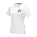 T-shirt promocional mulher algodão orgânico GOTS 160 g/m2 Elevate NXT cor branco vista impressão serigrafia