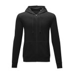 Sweatshirt com capuz de algodão homem 240 g/m2 Elevate Essentials cor preto segunda vista frontal