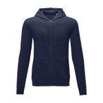 Sweatshirt com capuz de algodão homem 240 g/m2 Elevate Essentials cor azul-marinho segunda vista frontal