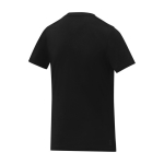 T-shirts com logo gola em V de mulher algodão 160 g/m2 Elevate Life cor preto terceira vista traseira