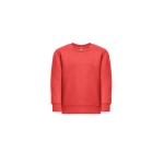 Sweatshirt em algodão e poliéster reciclado cor vermelho primeira vista