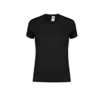 T-shirt de algodão justa para mulher 150 g/m2 Fruit Of The Loom cor preto primeira vista