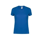 T-shirt de algodão justa para mulher 150 g/m2 Fruit Of The Loom cor azul primeira vista