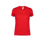 T-shirt de algodão justa para mulher 150 g/m2 Fruit Of The Loom cor vermelho primeira vista