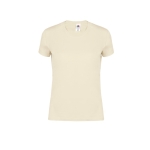 T-shirt de algodão justa para mulher 150 g/m2 Fruit Of The Loom cor natural primeira vista