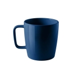 Caneca de cerâmica de acabamento brilhante e capacidade de 450ml cor azul-marinho primeira vista