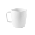 Caneca de cerâmica em branco com pega e acabamento brilhante 450ml cor branco primeira vista